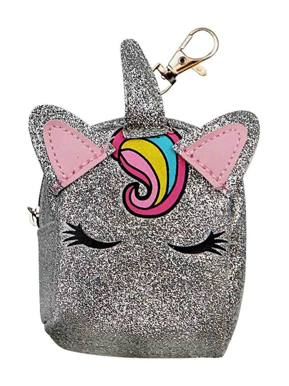 Novelty Glitter Mini Purse Keychains, Assorted / bundle of 6